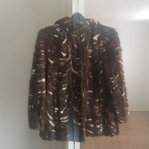 York Furrier Hooded Fur Coat